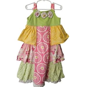 Peaches 'N Cream Boutique Girls Tiered Dress Girls 6X